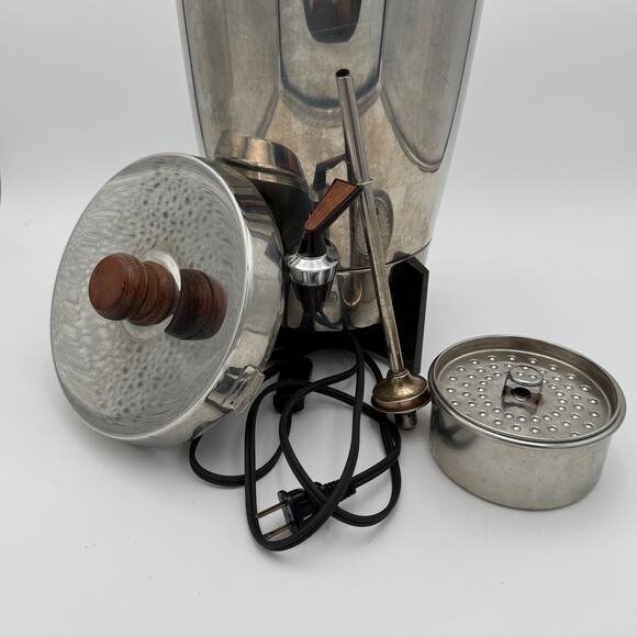 Atomic Coffee Maker Percolator Discovery Collection West Bend 12-30 C Stainless - Picture 4 of 8